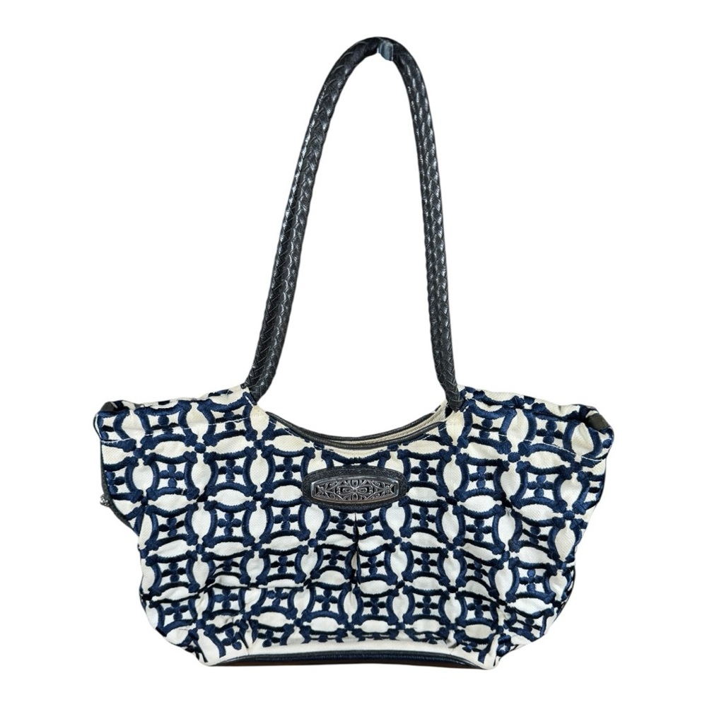 Brighton‎ Navy and Cream Patterned Shoulder Bag